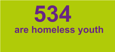 534    are homeless youth